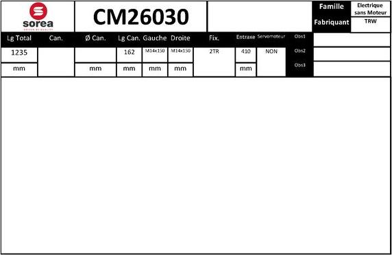 SNRA CM26030 - Scatola guida autozon.pro