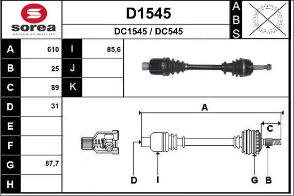 SNRA D1545 - Albero motore / Semiasse autozon.pro