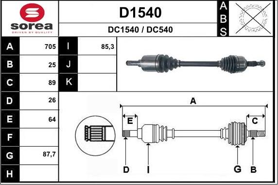 SNRA D1540 - Albero motore / Semiasse autozon.pro