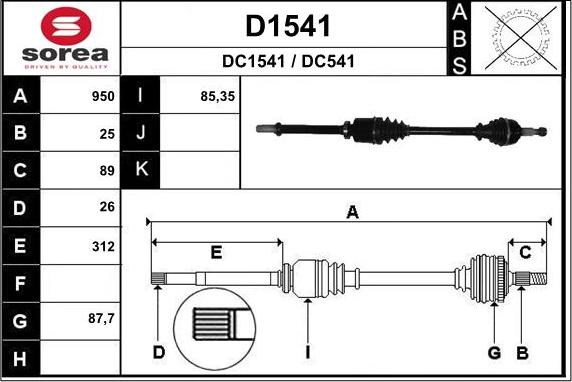 SNRA D1541 - Albero motore / Semiasse autozon.pro