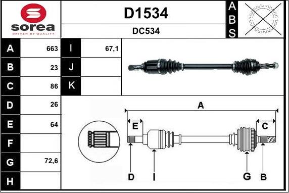 SNRA D1534 - Albero motore / Semiasse autozon.pro