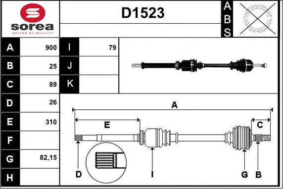 SNRA D1523 - Albero motore / Semiasse autozon.pro