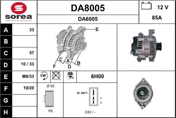 SNRA DA8005 - Alternatore autozon.pro