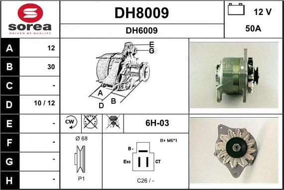 SNRA DH8009 - Alternatore autozon.pro