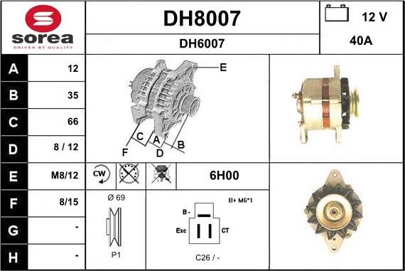 SNRA DH8007 - Alternatore autozon.pro