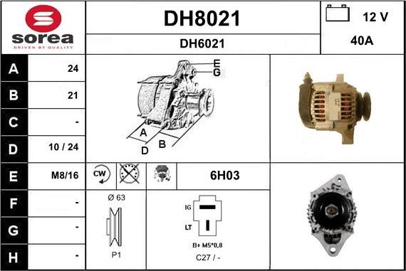 SNRA DH8021 - Alternatore autozon.pro