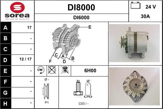 SNRA DI8000 - Alternatore autozon.pro