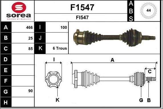 SNRA F1547 - Albero motore / Semiasse autozon.pro