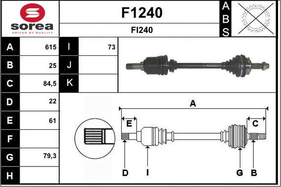 SNRA F1240 - Albero motore / Semiasse autozon.pro