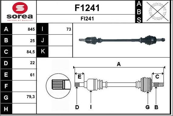 SNRA F1241 - Albero motore / Semiasse autozon.pro