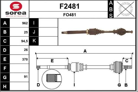 SNRA F2481 - Albero motore / Semiasse autozon.pro