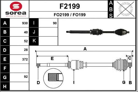 SNRA F2199 - Albero motore / Semiasse autozon.pro