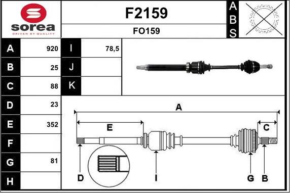 SNRA F2159 - Albero motore / Semiasse autozon.pro