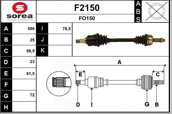 SNRA F2150 - Albero motore / Semiasse autozon.pro