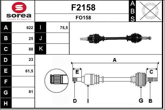 SNRA F2158 - Albero motore / Semiasse autozon.pro