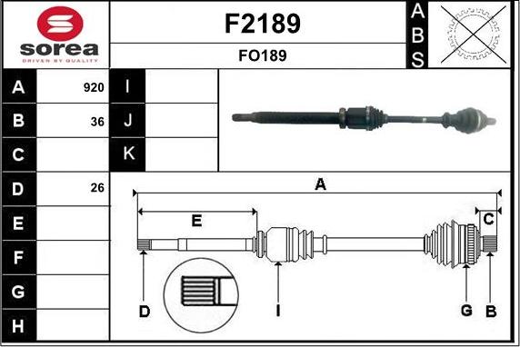 SNRA F2189 - Albero motore / Semiasse autozon.pro