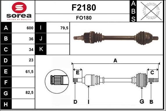 SNRA F2180 - Albero motore / Semiasse autozon.pro