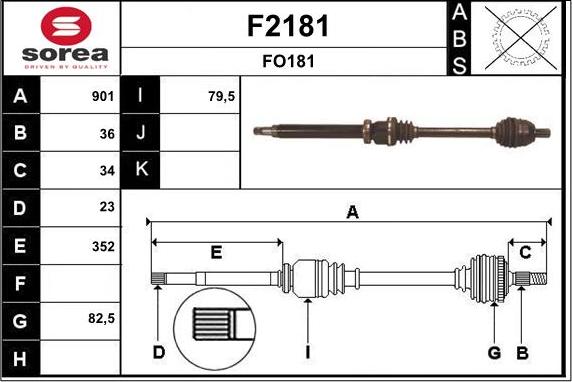 SNRA F2181 - Albero motore / Semiasse autozon.pro