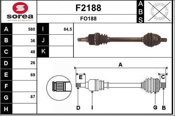 SNRA F2188 - Albero motore / Semiasse autozon.pro