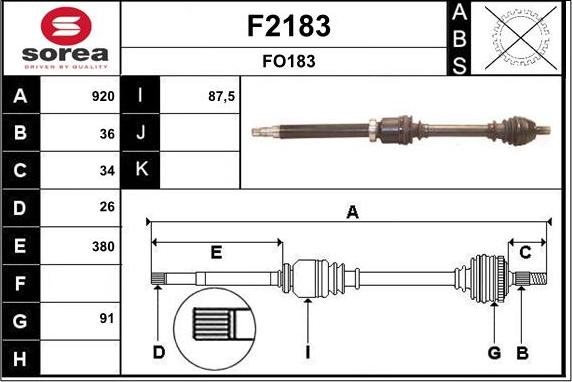 SNRA F2183 - Albero motore / Semiasse autozon.pro