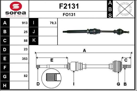 SNRA F2131 - Albero motore / Semiasse autozon.pro