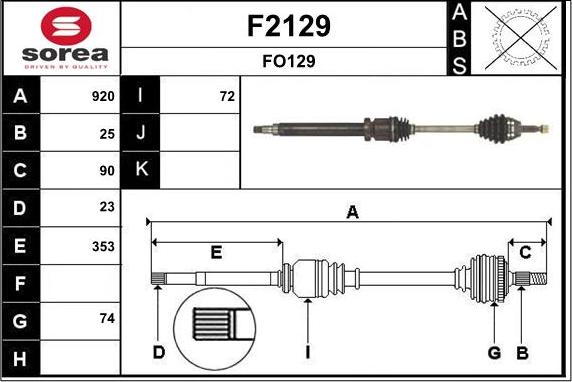 SNRA F2129 - Albero motore / Semiasse autozon.pro