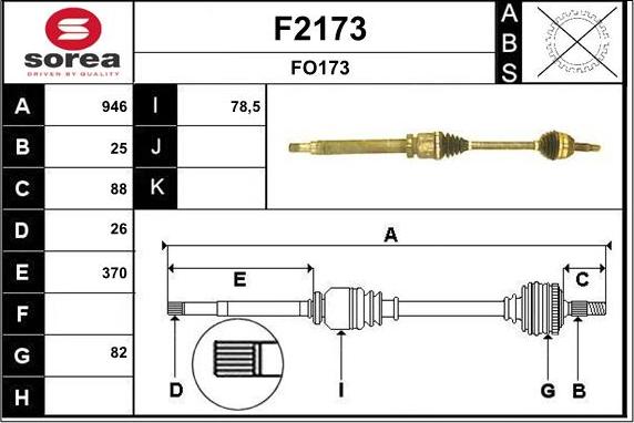 SNRA F2173 - Albero motore / Semiasse autozon.pro