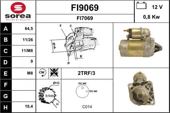 SNRA FI9069 - Motorino d'avviamento autozon.pro