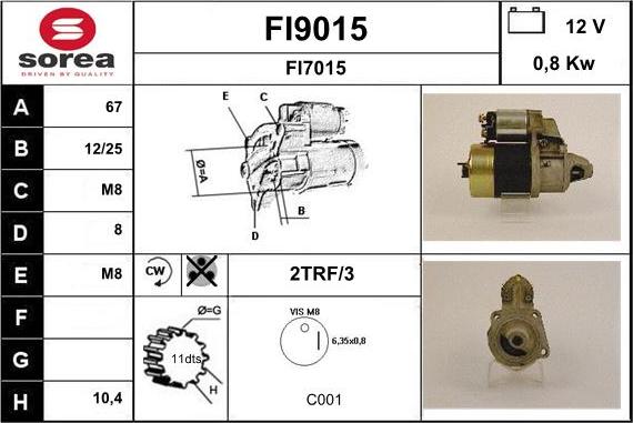 SNRA FI9015 - Motorino d'avviamento autozon.pro