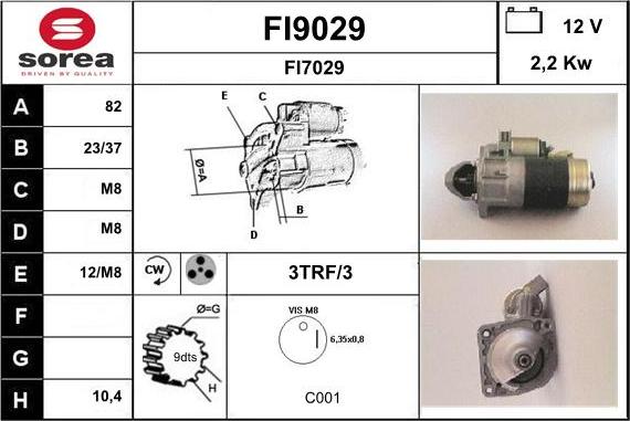 SNRA FI9029 - Motorino d'avviamento autozon.pro