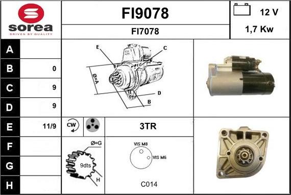 SNRA FI9078 - Motorino d'avviamento autozon.pro