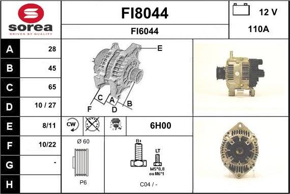 SNRA FI8044 - Alternatore autozon.pro