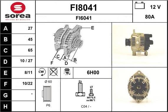 SNRA FI8041 - Alternatore autozon.pro