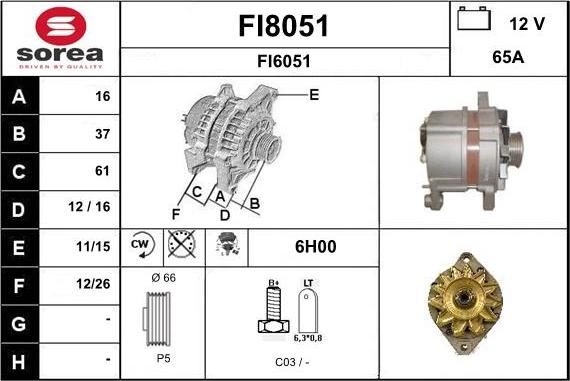 SNRA FI8051 - Alternatore autozon.pro