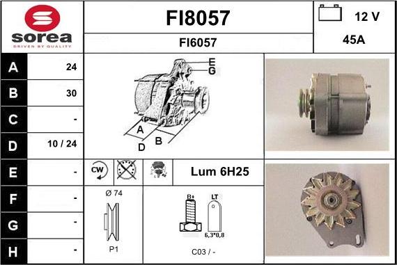 SNRA FI8057 - Alternatore autozon.pro