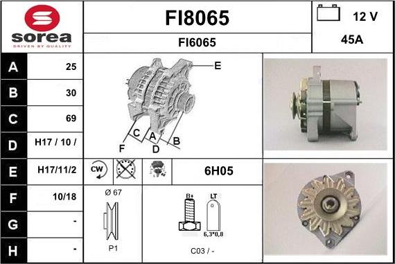 SNRA FI8065 - Alternatore autozon.pro