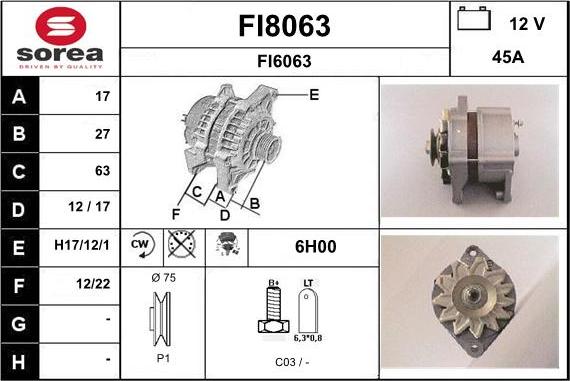 SNRA FI8063 - Alternatore autozon.pro