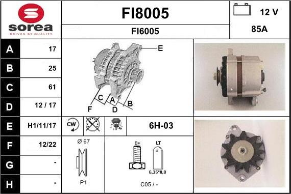 SNRA FI8005 - Alternatore autozon.pro