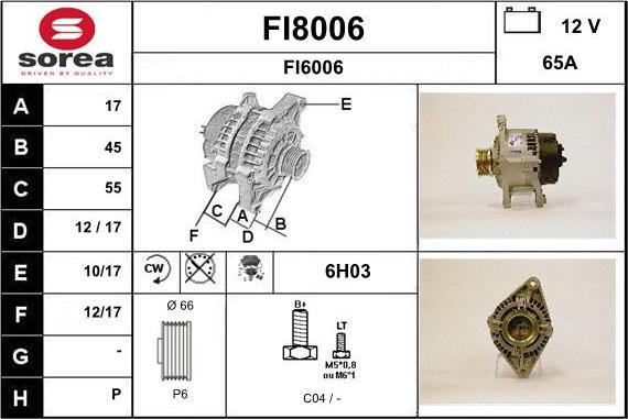 SNRA FI8006 - Alternatore autozon.pro