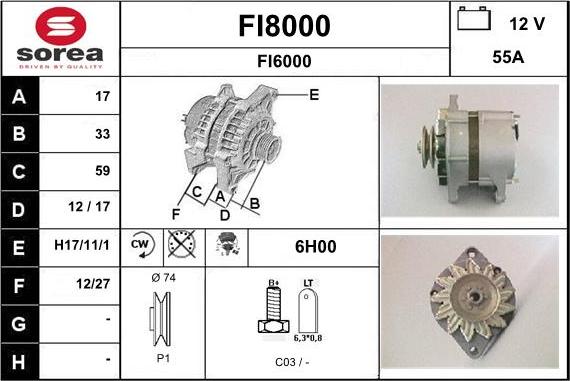 SNRA FI8000 - Alternatore autozon.pro