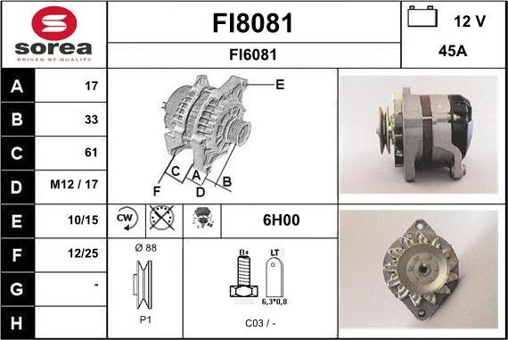 SNRA FI8081 - Alternatore autozon.pro