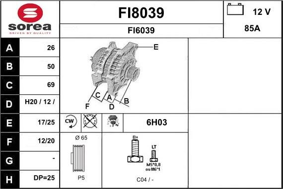 SNRA FI8039 - Alternatore autozon.pro