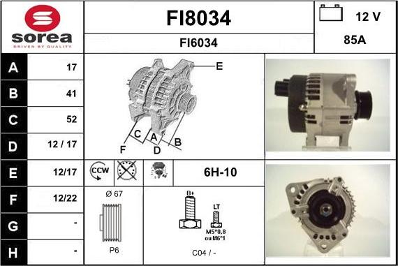 SNRA FI8034 - Alternatore autozon.pro