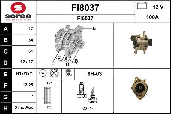 SNRA FI8037 - Alternatore autozon.pro