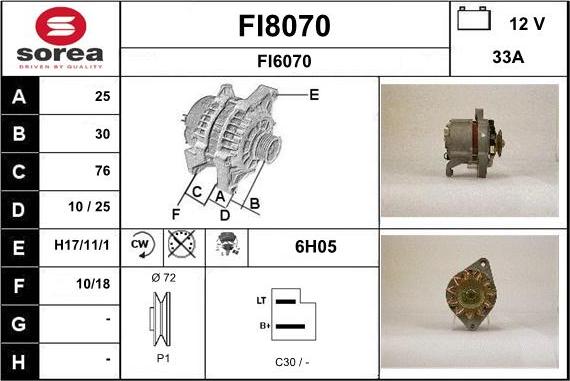 SNRA FI8070 - Alternatore autozon.pro