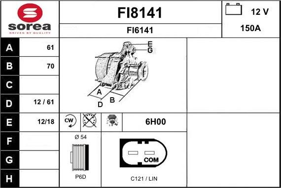 SNRA FI8141 - Alternatore autozon.pro