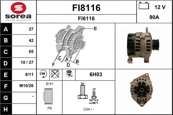 SNRA FI8116 - Alternatore autozon.pro