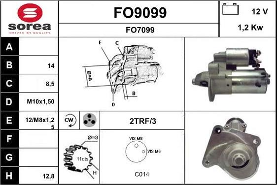 SNRA FO9099 - Motorino d'avviamento autozon.pro