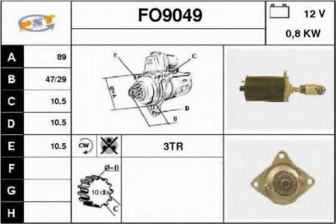 SNRA FO9049 - Motorino d'avviamento autozon.pro