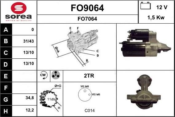 SNRA FO9064 - Motorino d'avviamento autozon.pro